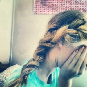 french braid down one side of my head and then into a normal braid. simple. cute. easy.