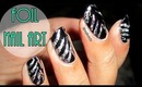 Holographic foil nail art
