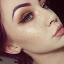 Colored brows and Faux Freckles