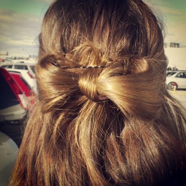 half up half down hair bow | Beth D.'s Photo | Beautylish