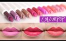 ColourPop Lippie Stix Lip Swatches 12 shades
