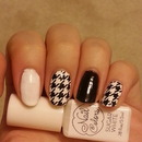 Black and white houndstooth