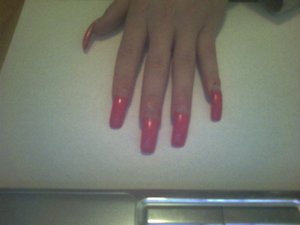 One of my earlier attempts at getting my nails done. I was still experimenting with what I like.