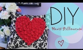 DIY Easy Pillowcase & Flower Heart {How to Make}