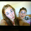 Rocking the blue eyebrows