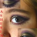 Purple, gold and black cat eye! Inspired from here!