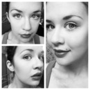 Lucille Ball inspired makeup. (Black and white)