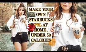 DIY STARBUCKS PSL UNDER 50 CALORIES: SKINNY PUMPKIN SPICE LATTE