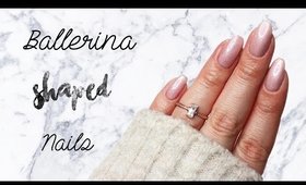 How to Ballerina/ Coffin Shape | Natural Nails ♡
