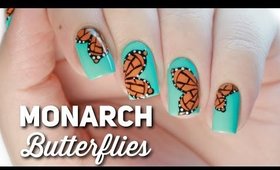 Monarch Butterfly Nail Art