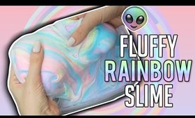 DIY FLUFFY RAINBOW SLIME WITHOUT BORAX