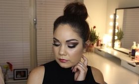 Brown Smokey Eye with Gold Pigment