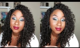 BRIGHT EYE MAKEUP ON DARK SKIN (risky lip)