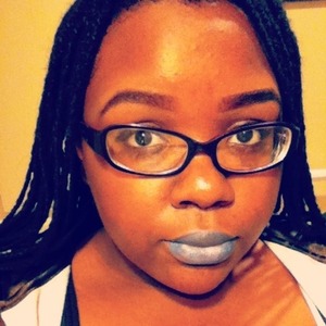 Homemade blue lipstick 