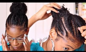 Cornrows into a Bun on Natural Hair► Natural Hairstyles