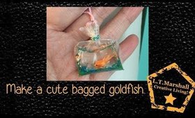 Making a bagged goldfish with Polymer clay and UV resin