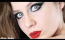 Colourpop Smoke Show Gunmetal Smokey Eye Red Lips Makeup Tutorial | Lillee Jean