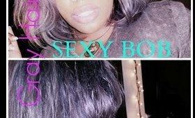 GRAY BOB  under $100 using cheap $15.99 human hair + CUT N STYLE | Shakeeyla