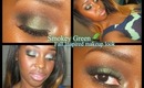 Smokey Green Fall Inspired Eyes + Nude lips