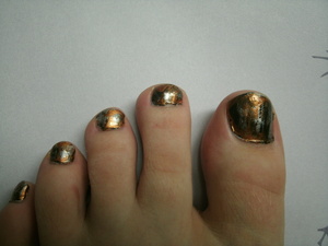 steampunk toe nails