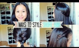 How I Style My Short Hair! | 3 Easy Everyday Hairstyles