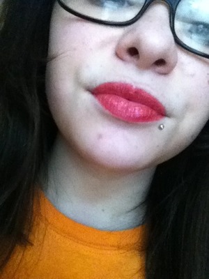 My new Ruby Red lipstick from Avon. So far I love it