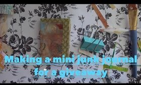 Making a mini junk journal for a giveaway(open)