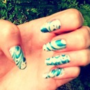 My First nail water marble