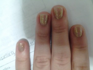 Golden nails.