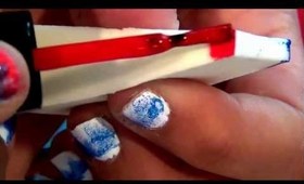 Fourth of July Ómbre Nail Art Tutorial