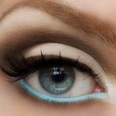 Clean cut crease with pop of blue - Spring