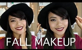 Fall Makeup Tutorial/ Autumn Eyes and Dark Lips