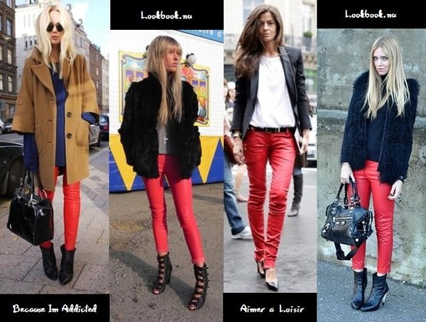 What to wear with red leggings. | Beautylish