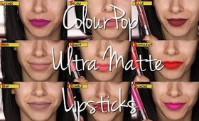 Colourpop Ultra Matte Lipsticks|| Review/ Lip Swatches