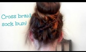 Cross braid sock bun