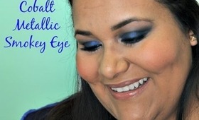 Metallic Cobalt Smokey Eye Tutorial │ Using The Tarte of Giving Palette