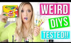 WEIRD DIYS TESTED!!! Alisha Marie