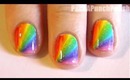 Rainbow Burst Nail Art Tutorial