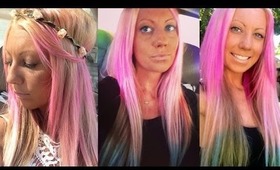 ❤DIY Unicorn Hair - Pastel Pink and Blue Ombre Dyed