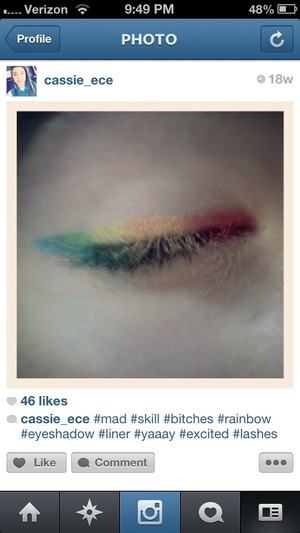 Rainbow eye liner