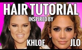 Half Up Half Down Hairstyles Tutorial Inspired By Khloe Kardashian & Jennifer Lopez