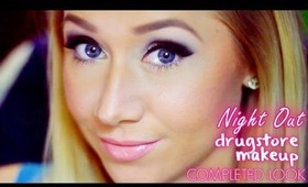 Night Out Drugstore Makeup Completed Look