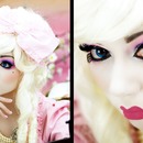 Marie Antoinette doll makeup 