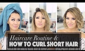 My Hair Routine & How to Curl Short Hair | ANNEORSHINE