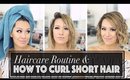 My Hair Routine & How to Curl Short Hair | ANNEORSHINE
