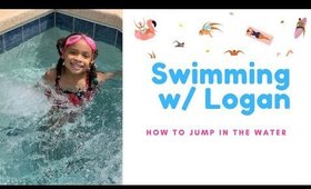 Swim with Logan | How to Jump in the Pool for Kids | Logans Playhouse