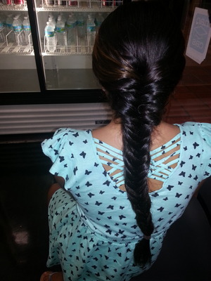fishtail braid I did on a client