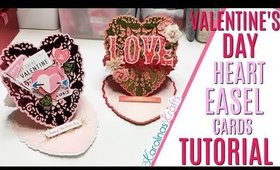 Valentines Day Easel Card, Heart Stand Up Card Tutorial, DAY 9 of 14 Days of Crafty Valentines Day