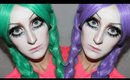 HOW TO: HUGE EYES ANIME GIRL TRANSFORMATION MAKEUP TUTORIAL / Part 2