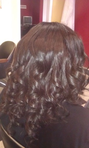 back of clients head